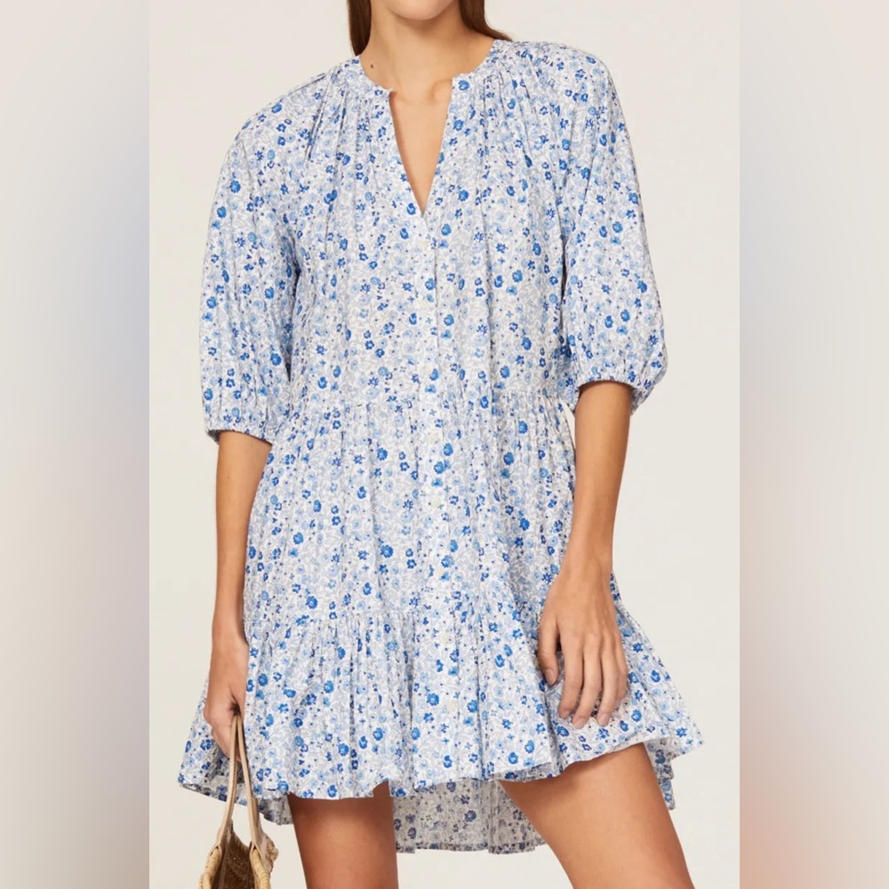 Apiece Apart Floral Mitte Mini Dress- size L